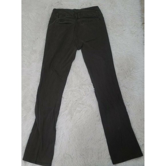Bebop Womens Size 5 KHAKI GREEN Long Pants Work Uniform Boot Cut Juniors - Picture 4 of 5